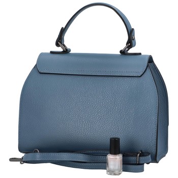 Dámská kožená kabelka do ruky džínově modrá - ItalY Yoselin