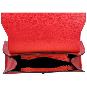 Dámská kožená kabelka do ruky tmavě červená - ItalY Yoselin