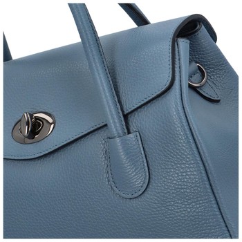 Dámská kožená kabelka modrá - Delami Gabriele
