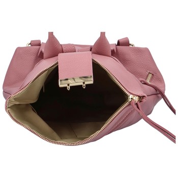Dámský kožený batoh růžový - ItalY Ahmedus
