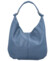 Dámská kožená kabelka přes rameno džínově modrá - Delami Avera
