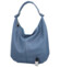 Dámská kožená kabelka přes rameno džínově modrá - Delami Avera