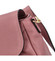 Dámská kožená crossbody kabelka růžová - Delami Hexi