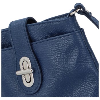 Dámská kožená crossbody kabelka modrá - ItalY Laira