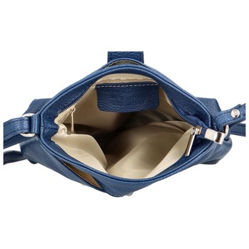 Dámská kožená crossbody kabelka modrá - ItalY Laira