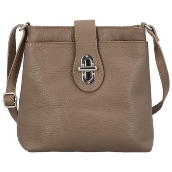 Dámská kožená crossbody kabelka taupe - ItalY Laira