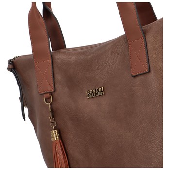 Dámská kabelka přes rameno tmavě hnědá - Coveri Laija