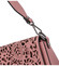 Dámská kožená crossbody kabelka růžová - ItalY Bettery