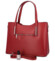 Větší kožená kabelka červená - ItalY Sandy