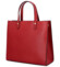 Dámská kožená kabelka do ruky tmavě červená - Delami Silvia