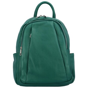 Dámský kožený batůžek zelený - Delami Cocoa