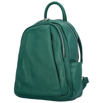 Dámský kožený batůžek zelený - Delami Cocoa