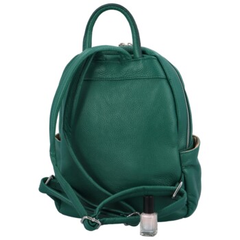 Dámský kožený batůžek zelený - Delami Cocoa
