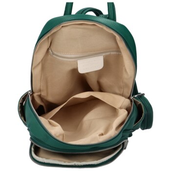 Dámský kožený batůžek zelený - Delami Cocoa