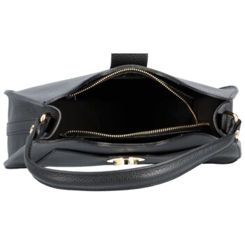 Dámská kožená kabelka na rameno černá - Delami Vera Pelle Andaroi