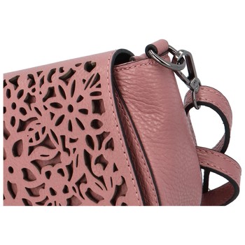 Dámská kožená crossbody kabelka tmavě růžová - ItalY Betteryela