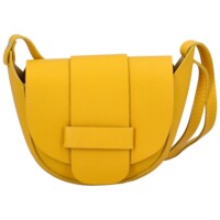 Dámská kožená crossbody kabelka žlutá - Delami Ylla