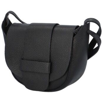 Dámská kožená crossbody kabelka černá - Delami Ylla