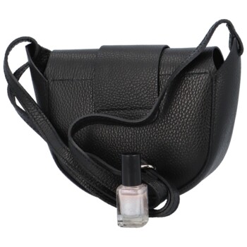 Dámská kožená crossbody kabelka černá - Delami Ylla