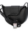 Dámská kožená crossbody kabelka černá - Delami Ylla