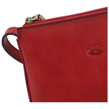 Dámská kožená elegantní kabelka tmavě červená - Katana Omnis