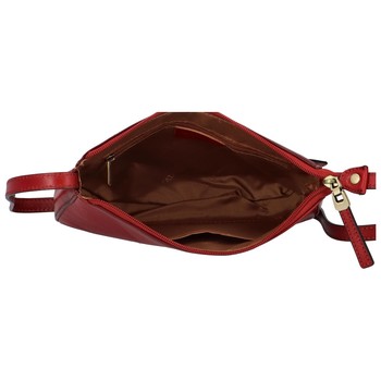 Dámská kožená elegantní kabelka tmavě červená - Katana Omnis