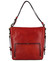 Dámská kožená kabelka přes rameno tmavě červená - Katana Oasis