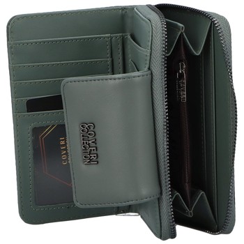 Dámská peněženka šedozelená - Coveri CW224