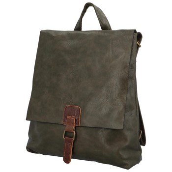 Dámský městský batoh tmavě zelený - Paolo Bags Vivet