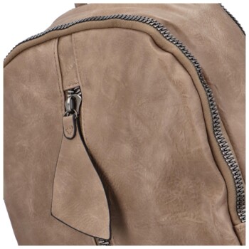 Dámský batůžek světle hnědý - Paolo Bags Desta