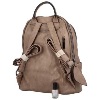 Dámský batůžek světle hnědý - Paolo Bags Desta