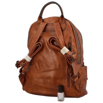 Dámský batůžek hnědý - Paolo Bags Desta