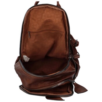 Dámský batůžek coffee - Paolo Bags Desta