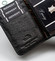 Módní kožená peněženka lakovaná černá - Lorenti 115SH