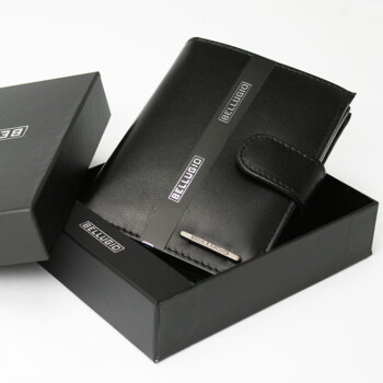 Pánská kožená peněženka černá - Bellugio Alec