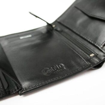 Pánská kožená peněženka černá - Bellugio Alec