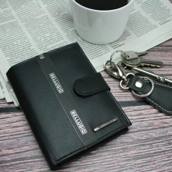 Pánská kožená peněženka černá - Bellugio Alec