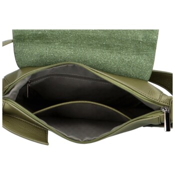 Dámská crossbody kabelka khaki - Paolo bags Sisi