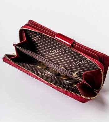 Dámská peněženka kožená lakovaná červená - Rovicky 76116 SH