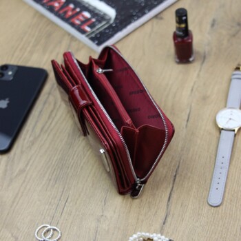 Dámská kožená peněženka červená - Gregorio Varida