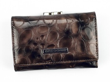 Dámská kožená peněženka šedo/hnědá - Gregorio Abigail