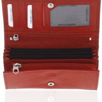 Pánská kožená peněženka červená matná - Diviley Kevix