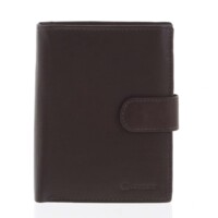 Pánská kožená peněženka hnědá matná - Diviley Kevix