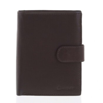 Pánská kožená peněženka hnědá matná - Diviley Kevix