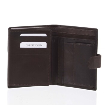 Pánská kožená peněženka hnědá matná - Diviley Kevix