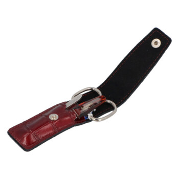 Kožená manikúra a pedikúra croco vínová - Solingen Cano