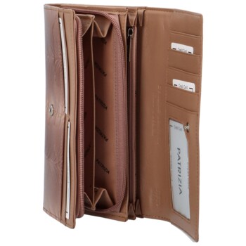 Dámská kožená peněženka taupe - Patrizia Elison