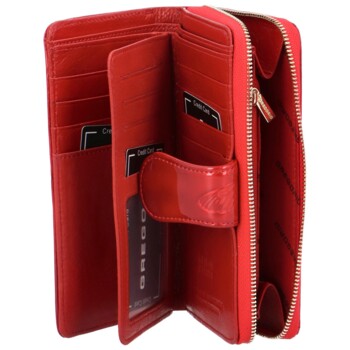 Dámská kožená peněženka červená - Gregorio Cecellia