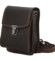 Pánská kožená crossbody taška tmavě hnědá - GreenWood Upton