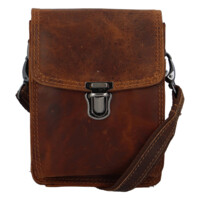 Pánská kožená crossbody taška hnědá - GreenWood Upton